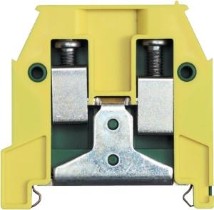 NHP V7WG10S V7 Series Earth Terminal, Din Rail Mount, 57A, Suit 10mm Cable, Green/Yellow