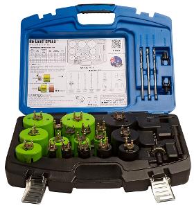 Re-Load RLEHD18SPEEDC SPEED Holesaw Set, 18 Piece, Electricians Tool, Includes 11 Deep Cut Cobalt HSS  and  7 Multicut TCT, 1.5kg, Metric, Multi Colour