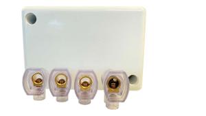 Ravelo JBL Junction Box, Large, Rectangular, with 1 Earth and 3 Active Loose Connectors, Screw on Lid, White