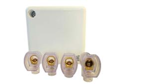 Ravelo JBS Junction Box, Small, Square, with 1 Earth and 3 Active Loose Connectors, Screw on Lid, White