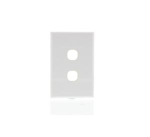 Ravelo S2P Grid Plate & Cover, Switch Plate, 2 Gang, Less Mechs, Flush, Vertical/Horizontal, Gloss White