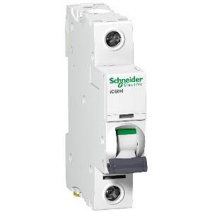 Schneider A9F53110 Acti9 Series Miniature Circuit Breaker, MCB, 1 Pole, 10A, 240V, B Curve, 10KA, Din Rail Mount, 1 Module, IC60H