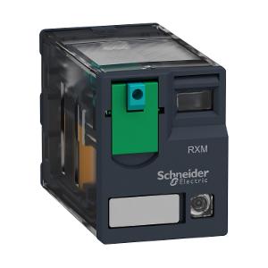 Schneider Electric RXM4AB2JD miniature plug in relay, Harmony Electromechanical Relays, 6A, 4CO, with LED, lockable test but to n, 12V DC