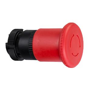 Schneider ZA2BS844 Harmony XAC Series Emergency Stop Operator, Head Only, Twist to Release, Plastic, 22mm Cut Out, 40mm Head, Red