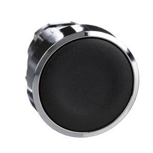 Schneider ZB4BA2 Harmony XB4, Push button head, metal, flush, black, 22mm, spring return, unmarked