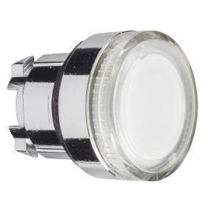Schneider Electric ZB4BW37 Head for illuminated push button, Harmony XB4, metal, flush, clear, 22mm, spring return, plain lens for BA9s bulb