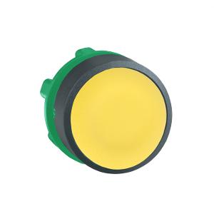 Schneider ZB5AA5 Harmony XB5, Push button head, plastic, flush, yellow, 22mm, spring return, unmarked
