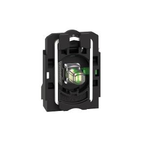 Schneider Electric ZB5AW0M11 Complete body/contact assembly and Light block, Harmony XB5, universal LED, 1NO, 230...240V