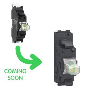 Schneider Electric ZBVB15 Light block, Harmony XB4, Harmony XB5, for head 22mm, universal LED, 24V AC DC, compact push in terminals