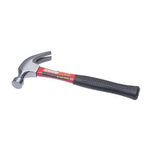 Sheffield HC-020 Sterling Claw Hammer, 20oz, Fiberglass Handle, Forged Head, Rubber Grip, 790g, Silver/Red/Black
