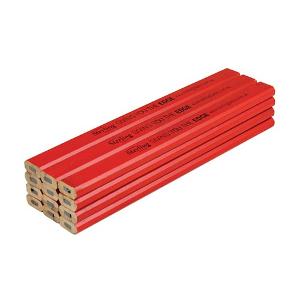 Sheffield SCP01 Sterling Carpenter Pencil, Flat Design, Lightweight, Soft Lead, Suitable for Wood & Drywall, Box of 12, Red