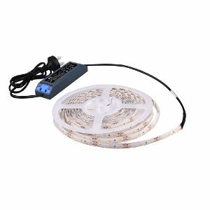 SAL FLP12V5M-NDL-SBT LED Strip Kit, 12V, 6W/m, 5m Length, IP44, Dimmable, 5000K Neutral Daylight, 300lm/m, 115° Beam Angle, 8mm Width, 2.5mm Height