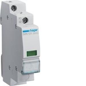 Hager SVN121M Indicator Light, Neon Indicator, 1 Pole, 240V, Green, Din Rail Mount, 1 Module
