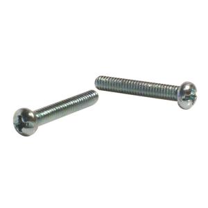 Repelec TNB5321MT Metal Thread Screws, Machine Screws, Round Head, Combination Flat/Phillips Head, Zinc Plated Steel, 5/32" x 1", 100 Pack