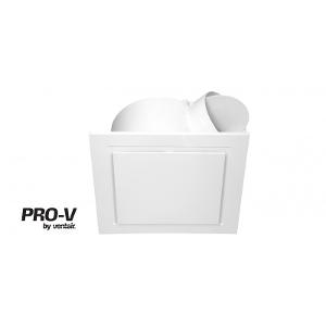 Ventair PVPX250WHSQ Airbus 250 Exhaust Fan, Square, Ceiling Mount, 250mm, 150mm Duct, IPX4, 326mm x 326mm, 296mm Cut Out, 240V 50W, 378m3 Hour, White