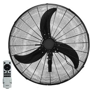 Ventair Wal75-DC 75Cm Oscillating Dc Wall Fan With Matte Black Grille And Six Matte Black Aluminium Blades Comes With Remote Control