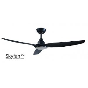 Ventair SKY1503BL Skyfan DC Series Ceiling Fan, Less Light, 1500mm, 60", 6 Speed LCD Remote Controlled, 3 Blade, Metal Body & Glass Fibre Composite Blades, DC Motor, Hangsure, 240V 44W, Black