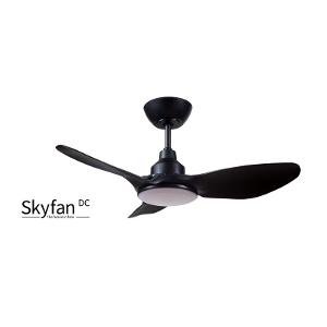 Ventair SKY903BL-L Skyfan DC Series Ceiling Fan, With LED Light, 900mm, 36", 6 Speed LCD Remote Controlled, 3 Blade, Metal Body & Glass Fibre Composite Blades, DC Motor, Hangsure, 240V 32W, Black