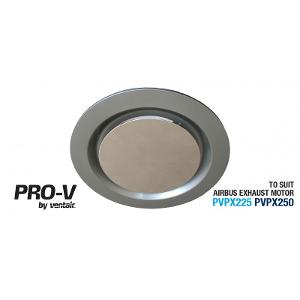 Ventair ABG250SS-RD Airbus 250 Exhaust Fan Grille, Round, Suit PVPX225 or PVPX250 Airbus Modular, 326mm O/D, Silver