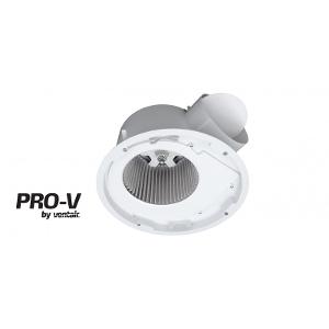 Ventair PVPX225 Airbus 225 Exhaust Fan, Round, Ceiling Mount, 225mm, 150mm Duct, IPX4, 326mm O/D, 296mm Cut Out, 240V 38W, 240m3 Hour, White