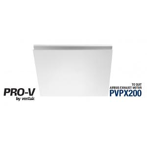 Ventair ABGHF200WH-SQ Airbus 200 Exhaust Fan Grille, Square High Airflow Fascia, Suit PVPX200 Airbus Modular, 272mm x 272mm, White