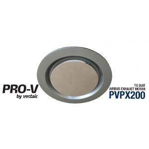 Ventair ABG200SS-RD Airbus 200 Exhaust Fan Grille, Round, Suit PVPX200 Airbus Modular, 272mm O/D, Silver