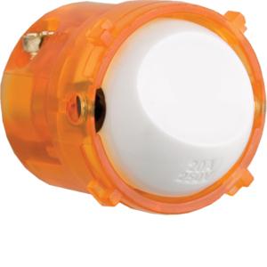 Hager WBM20 Switch Mech, Rocker, Single Pole, 250V 20A, Gloss White