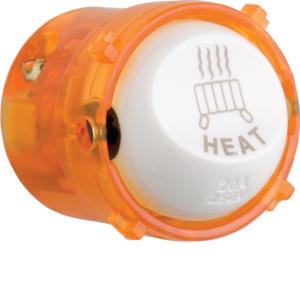 Hager WBM20H Switch Mech, Rocker, Engraved Heat, Single Pole, 250V 20A, Gloss White