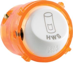 Hager WBM20HW Switch Mech, Rocker, Engraved HWS, Single Pole, 250V 20A, Gloss White