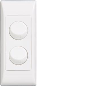 Hager WBSA2 Premiere Architrave Switch, 2 Gang, 16A, 2Way, Vertical, White