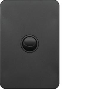 Hager WBSSV1-MB Silhouette Series Switch, Single Pole, Flush, 1 Gang, Vertical, 250V 16AX, 1 or 2 Way, Matt Black
