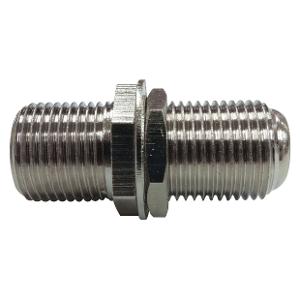 Matchmaster DA-A5FNH Coaxial Adaptor, 'F' Female to 'F' Female Adaptor with Nuts and Washers (20 Pack), Used to join two coaxial cables with 'F' type fittings or create an 'F' type outlet